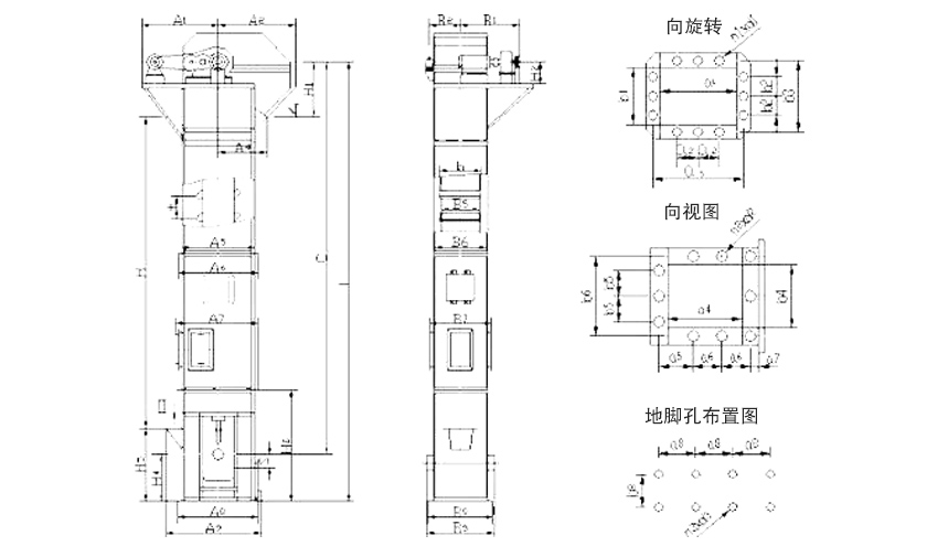 環(huán)鏈?zhǔn)蕉肥教嵘龣C(jī)尺寸